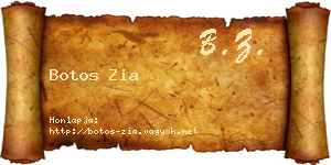 Botos Zia névjegykártya